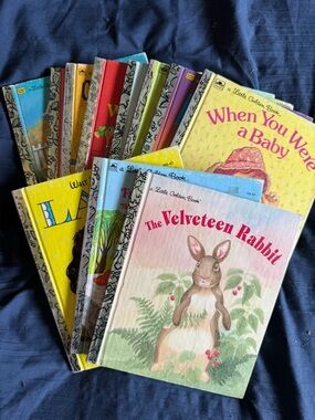 The Velveteen Rabbit + Little Golden Books Set - Colorful Vintage Kids Classics